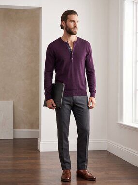 PS Paul Smith 100% Merino Wool  Sweater Purple Preppy Luxe, Old Money Office  XL